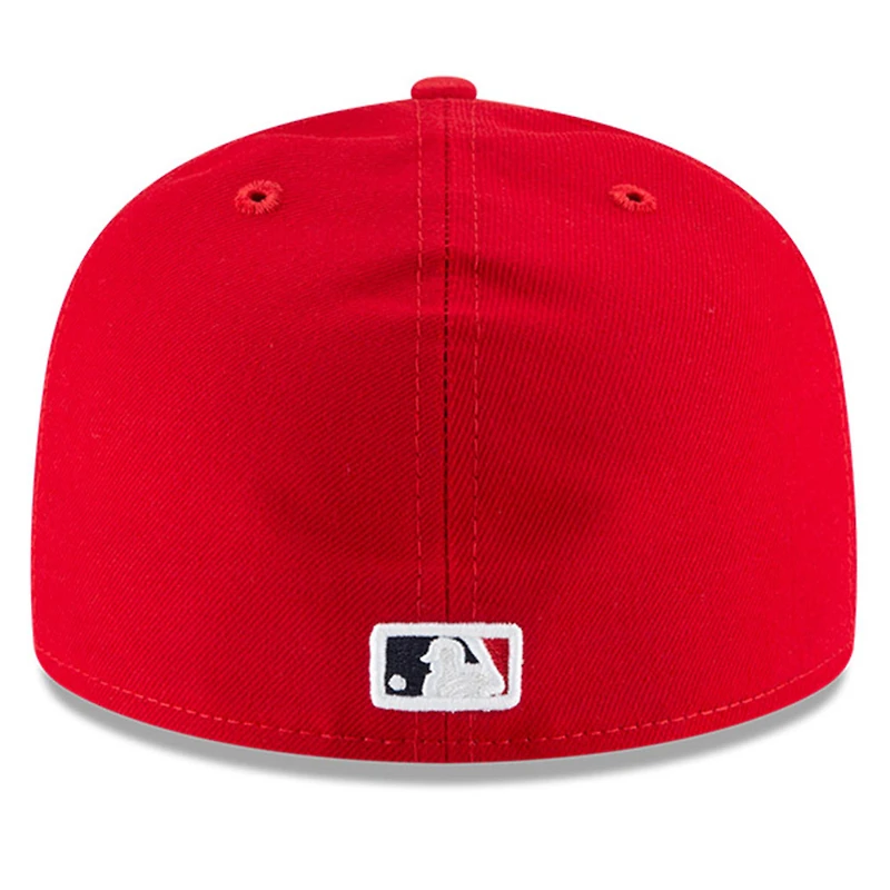 Men's New Era Red Los Angeles Angels Game Authentic Collection On-Field 59FIFTY Fitted Hat
