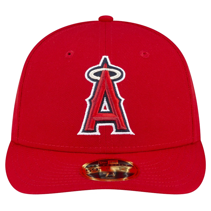 Men's New Era  Red Los Angeles Angels Game Authentic Collection On-Field Low Profile 59FIFTY Fitted Hat