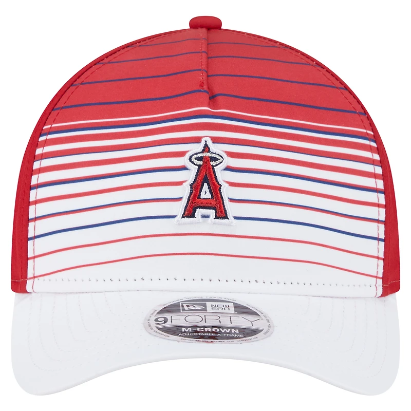Men's New Era  Red Los Angeles Angels Gradient 9FORTY M-Crown Adjustable Hat