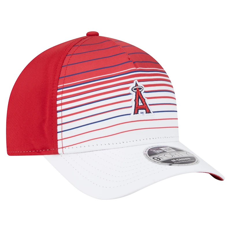Men's New Era  Red Los Angeles Angels Gradient 9FORTY M-Crown Adjustable Hat