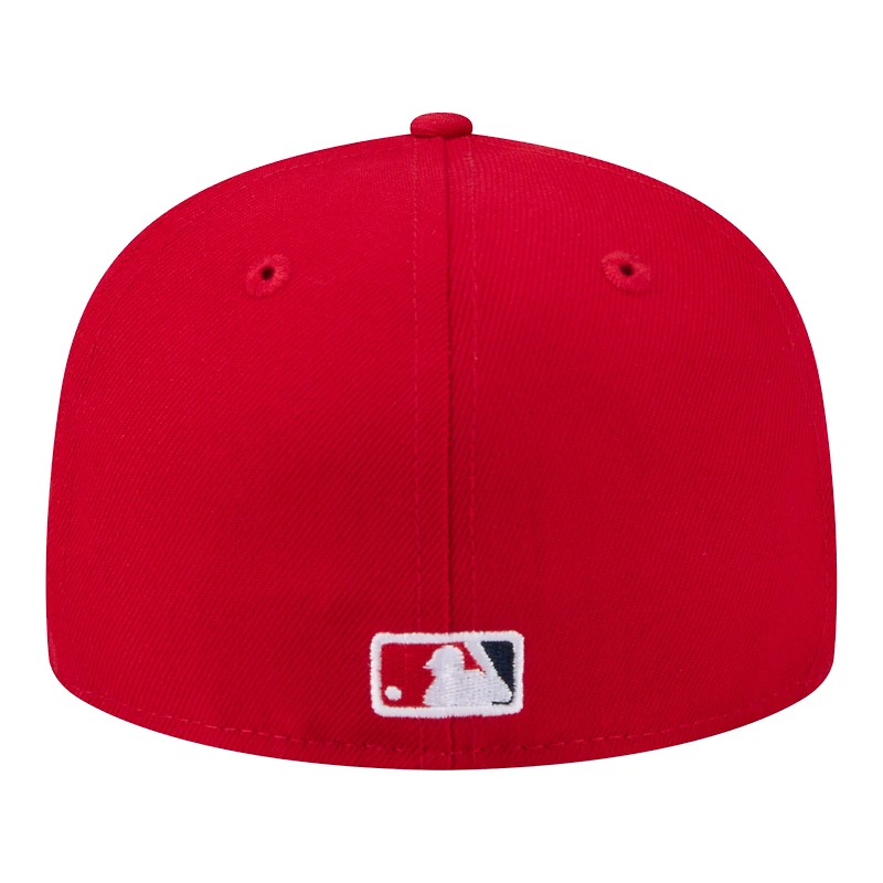 Men's New Era  Red Los Angeles Angels Hidden Hit 59FIFTY Fitted Hat
