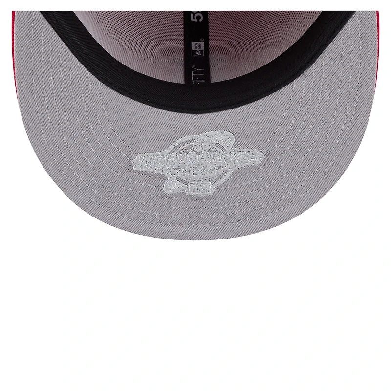 Men's New Era  Red Los Angeles Angels Hidden Hit 59FIFTY Fitted Hat