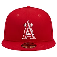 Casquette ajustée 59FIFTY rouge avec logo des Los Angeles Angels New Era pour homme