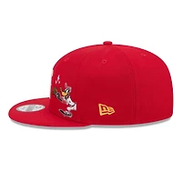 Men's New Era Red Los Angeles Angels Looney Tunes Daffy Duck 9FIFTY Snapback Hat