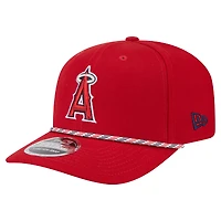 Casquette extensible à boutons-pression New Era rouge Los Angeles Angels Multi-Rope 9SEVENTY pour homme