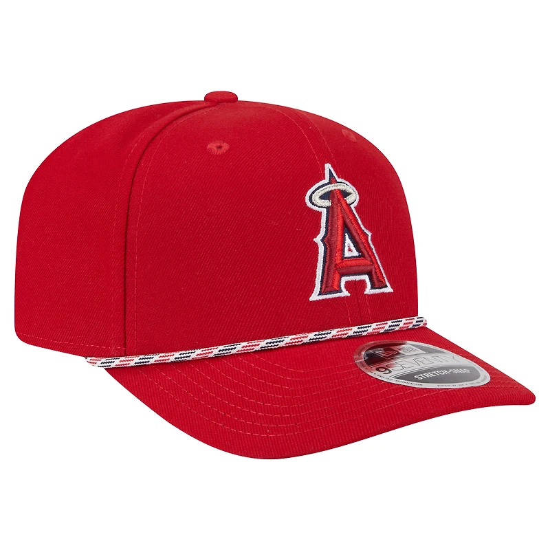 Casquette extensible à boutons-pression New Era rouge Los Angeles Angels Multi-Rope 9SEVENTY pour homme