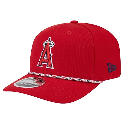 Casquette extensible à boutons-pression New Era rouge Los Angeles Angels Multi-Rope 9SEVENTY pour homme