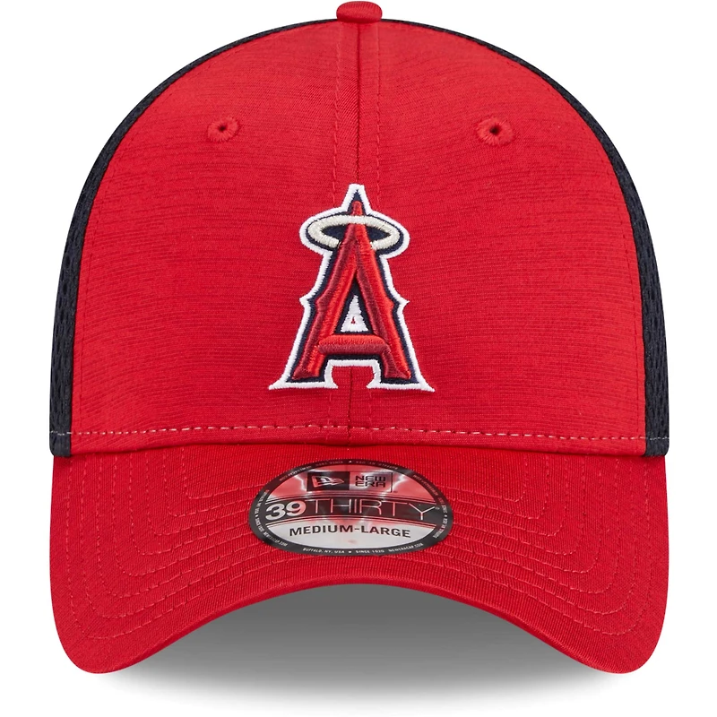 Men's New Era Red Los Angeles Angels Neo 39THIRTY Flex Hat
