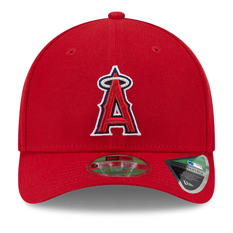 Men's New Era  Red Los Angeles Angels Player Replica 9FORTY Adjustable Hat