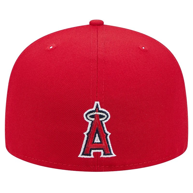 Men's New Era Red Los Angeles Angels Ransom 59FIFTY Fitted Hat
