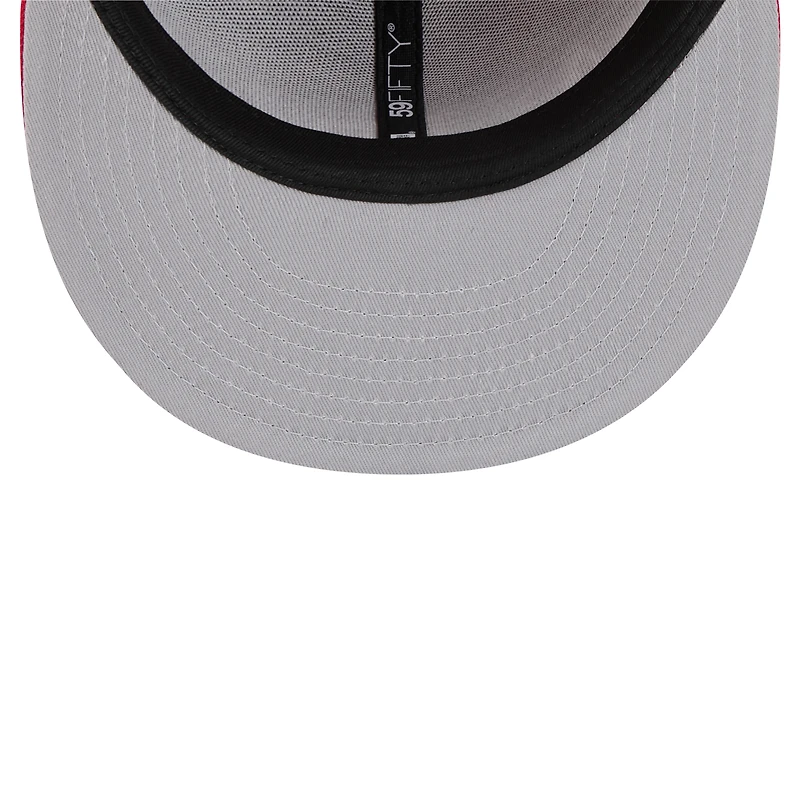 Men's New Era Red Los Angeles Angels Ransom 59FIFTY Fitted Hat
