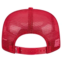 Men's New Era Red Los Angeles Angels Retro Satin Script Golfer Adjustable Hat