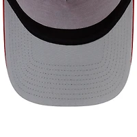 Casquette trucker ajustable New Era rouge Los Angeles Angels pour homme, modèle 9FORTY, logo A-Frame, inscription latérale.