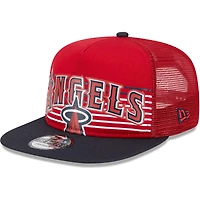 Men's New Era Red Los Angeles Angels Speed Golfer Trucker Snapback Hat