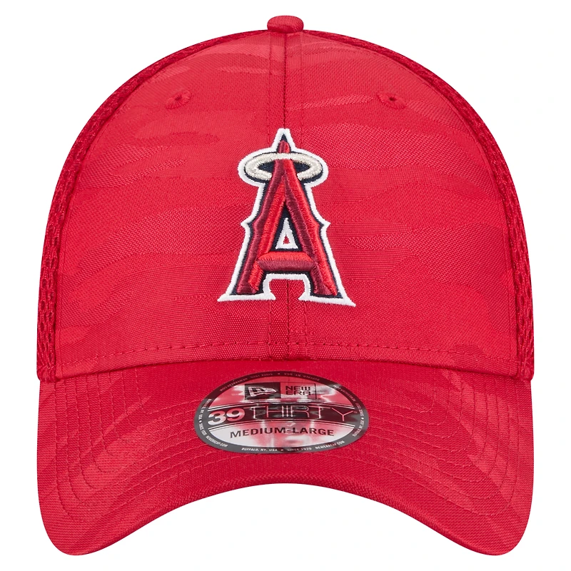 Men's New Era Red Los Angeles Angels Subtle Camo 39THIRTY Flex Hat