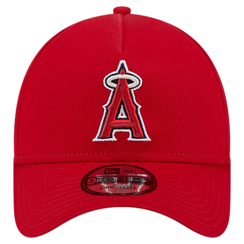 Casquette réglable A-Frame 9FORTY couleur équipe des Los Angeles Angels New Era rouge pour hommes