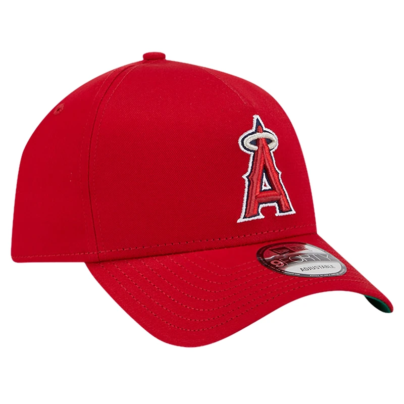 Casquette réglable A-Frame 9FORTY couleur équipe des Los Angeles Angels New Era rouge pour hommes