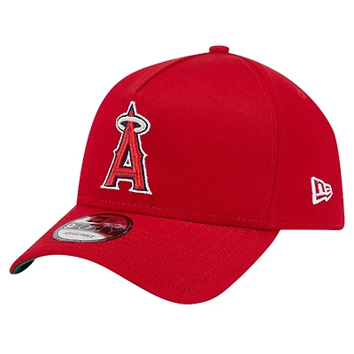 Men's New Era Red Los Angeles Angels Team Color A-Frame 9FORTY Adjustable Hat