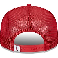 Men's New Era Red Los Angeles Angels Team Color Trucker 9FIFTY Snapback Hat