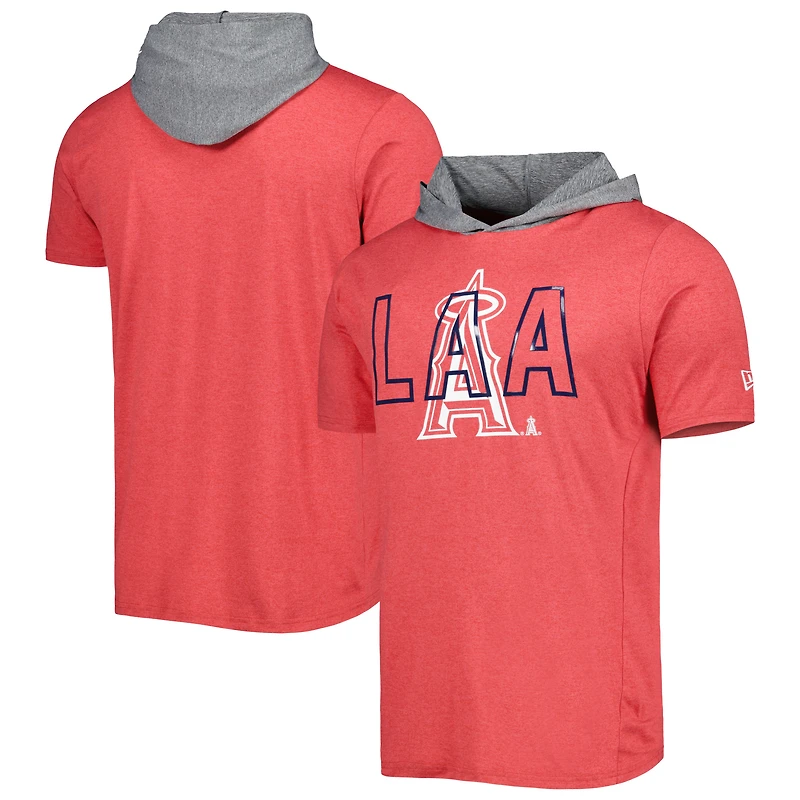 T-shirt à capuche rouge Los Angeles Angels Team New Era pour homme
