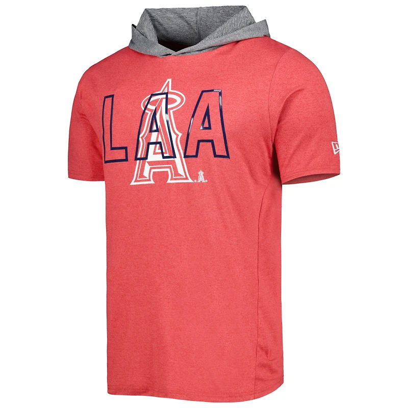 Men's New Era Red Los Angeles Angels Team Hoodie T-Shirt