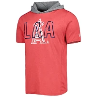 Men's New Era Red Los Angeles Angels Team Hoodie T-Shirt