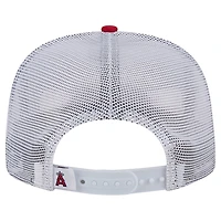 Men's New Era Red Los Angeles Angels Team Horizon 9FIFTY A-Frame Trucker Snapback Hat