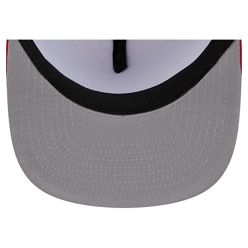 Men's New Era Red Los Angeles Angels Team Horizon 9FIFTY A-Frame Trucker Snapback Hat