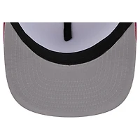 Men's New Era Red Los Angeles Angels Team Horizon 9FIFTY A-Frame Trucker Snapback Hat