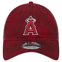 Casquette réglable rouge Los Angeles Angels Team Slick Trucker 9TWENTY New Era pour hommes