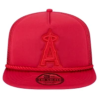 Casquette de golf à visière snapback Los Angeles Angels rouge New Era pour homme