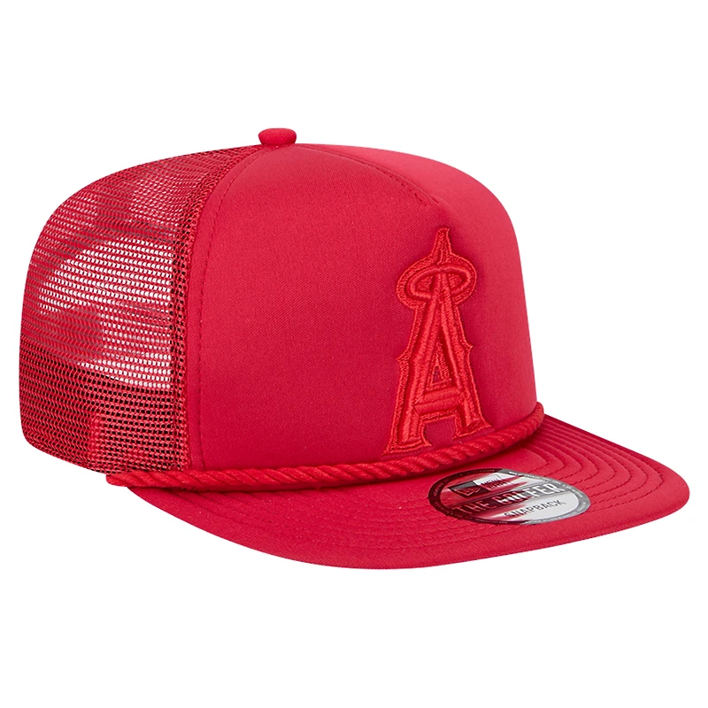Casquette de golf à visière snapback Los Angeles Angels rouge New Era pour homme