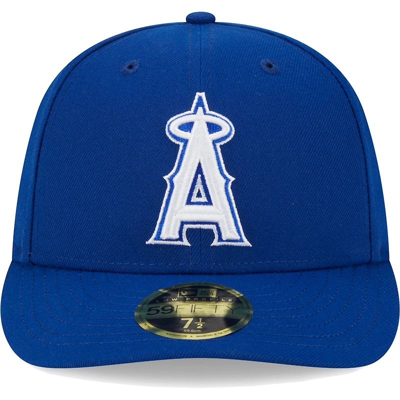 Casquette ajustée 59FIFTY à profil bas avec logo Royal Los Angeles Angels New Era pour homme