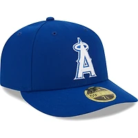 Casquette ajustée 59FIFTY à profil bas avec logo Royal Los Angeles Angels New Era pour homme