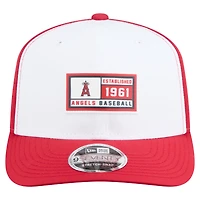 Men's New Era White/Red Los Angeles Angels Established Patch 9SEVENTY Adjustable Hat