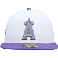 Men's New Era White Los Angeles Angels 2002 World Series Side Patch 59FIFTY Fitted Hat