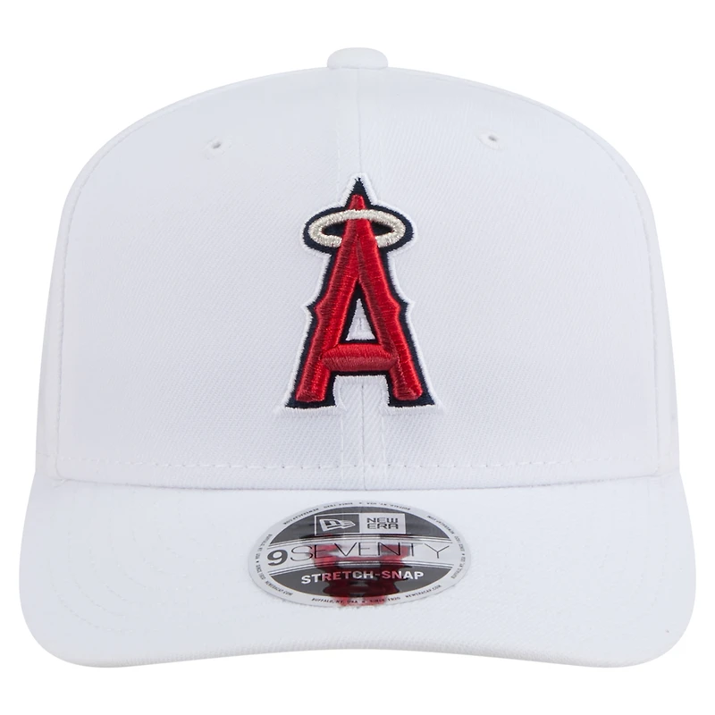 Men's New Era White Los Angeles Angels COOLERA 9SEVENTY Adjustable Hat