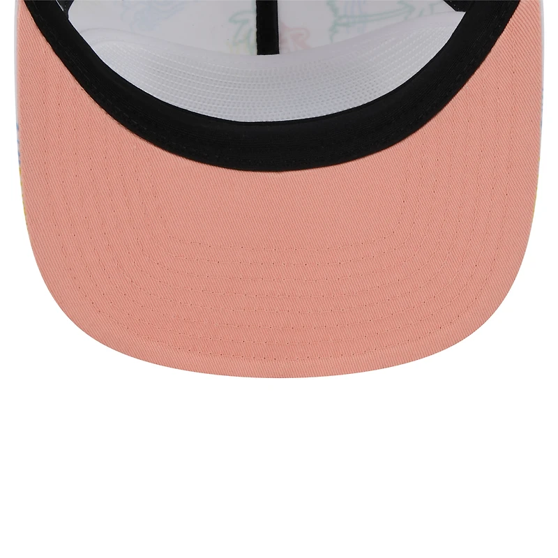 Casquette Snapback Los Angeles Angels Islander Golfer New Era blanche pour hommes