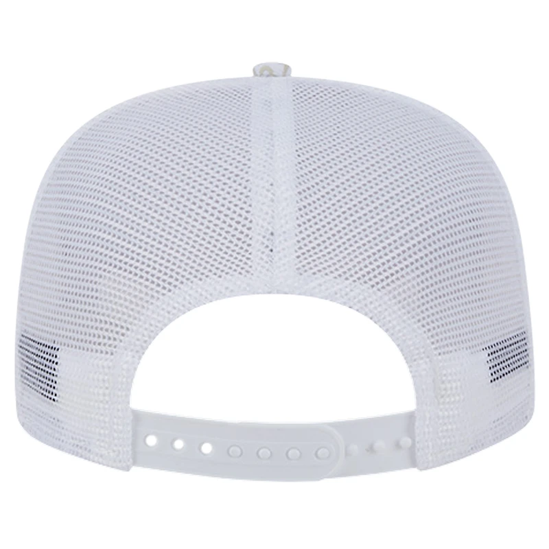 Men's New Era White Los Angeles Angels Logo Dunes A-Frame Trucker 9FIFTY Snapback Hat