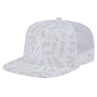Casquette Snapback 9FIFTY Snapback A-Frame Trucker Los Angeles Angels Logo Dunes New Era pour hommes