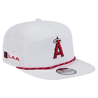 Casquette de golf perforée blanche New Era Los Angeles Angels pour homme