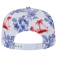 Men's New Era White Los Angeles Angels Printed Island Golfer Snapback Hat