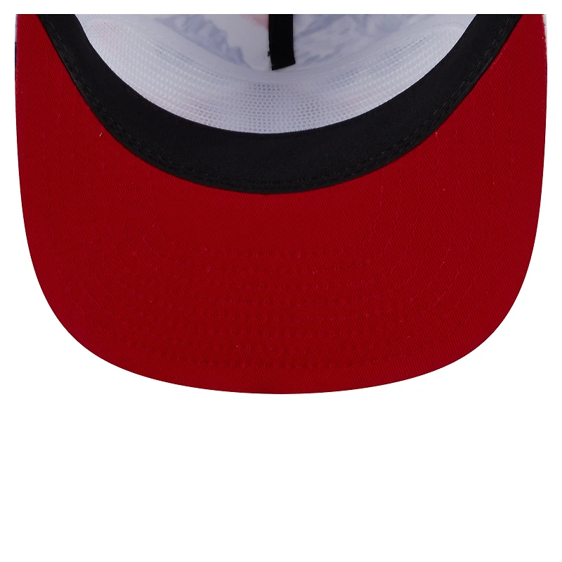 Men's New Era White Los Angeles Angels Printed Island Golfer Snapback Hat