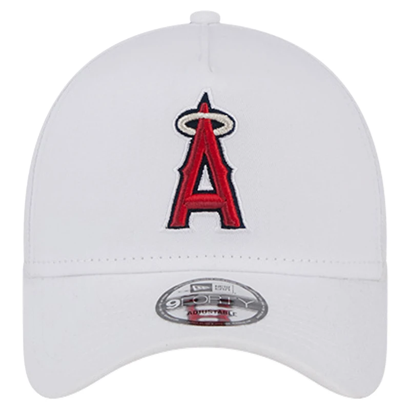 Men's New Era White Los Angeles Angels TC A-Frame 9FORTY Adjustable Hat