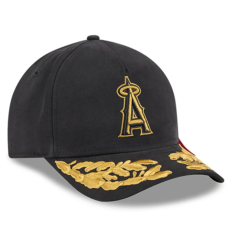 Men's New Era x Alpha Industries  Black Los Angeles Angels A-Frame 9FORTY Adjustable Hat
