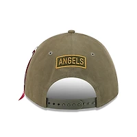 Casquette ajustable A-Frame 9FORTY olive des Los Angeles Angels pour homme New Era x Alpha Industries