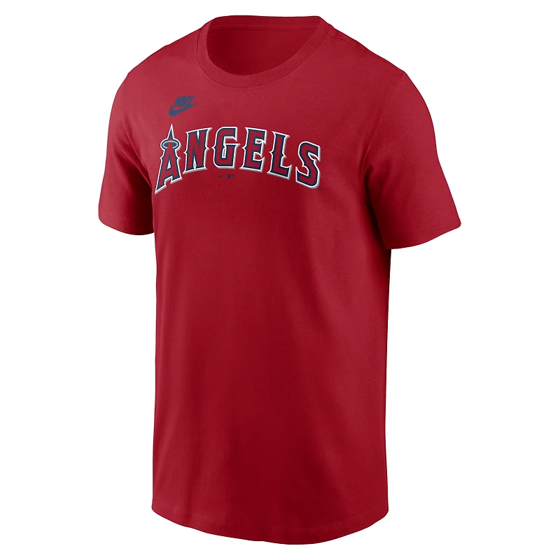 Men's Nike Albert Pujols Red Los Angeles Angels Cooperstown Collection Name & Number T-Shirt