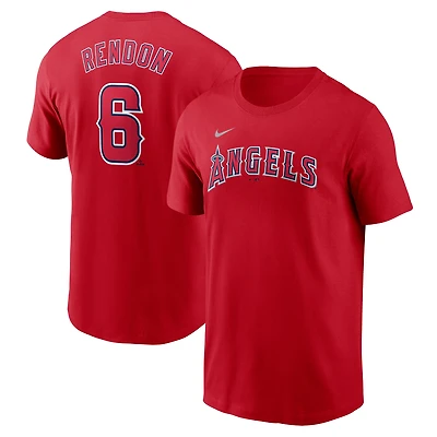 Men's Nike Anthony Rendon Red Los Angeles Angels Fuse Name & Number T-Shirt