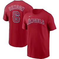 T-shirt rouge avec nom et numéro des Los Angeles Angels Nike Anthony Rendon pour homme
