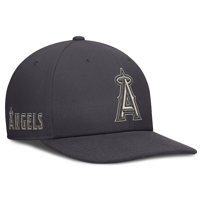Casquette Nike anthracite Los Angeles Angels Statement Pro Snapback pour homme